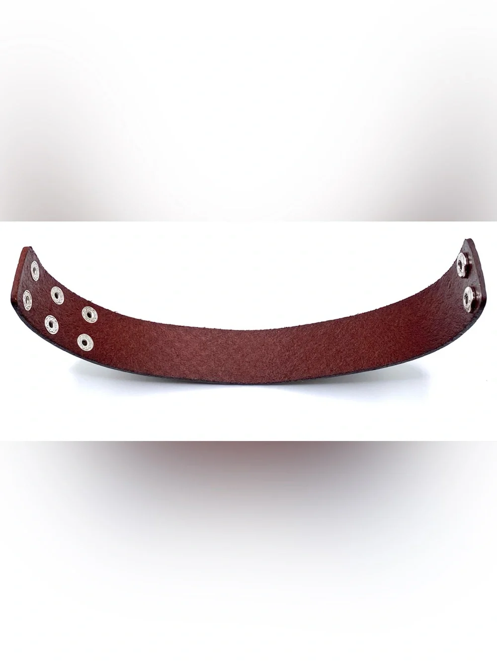 Wide Quilted Cuff Bracelet - Burgundy